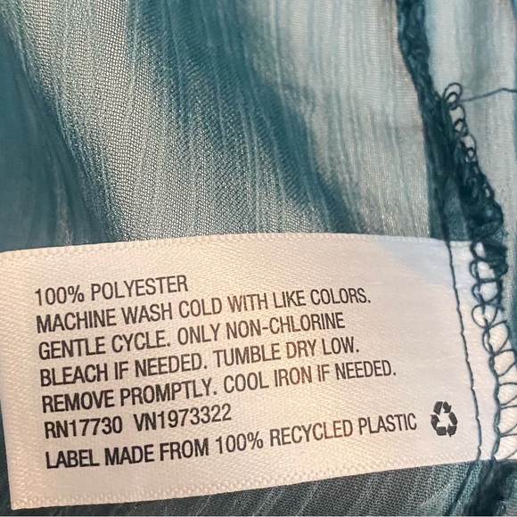 NWT Xhilaration XS/S Emerald Kimono with Blue Hemlines - Picture 12 of 14